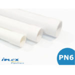 50mm x 6m PN6 PVC Pressure Pipe Socket One End
