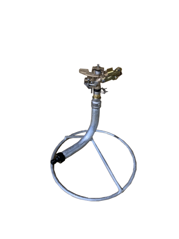 Brass Impact Sprinkler with Round Galvanised Stand