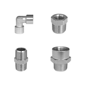 1/8" to 1/2" Nickel Plated Brass Threaded Fittings