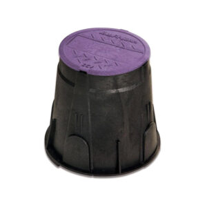 round valve box 7" with purple lid