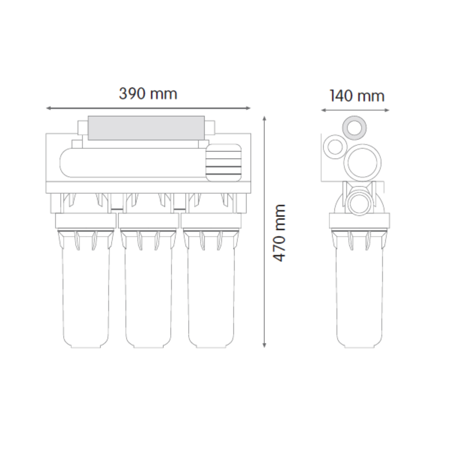 oasis dp underbench reverse osmosis ro std with 16l pressure tank 189 lpd