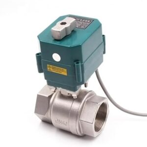 Electric actuator fitted to stainless steel ball valve