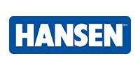 Blue Hansen logo with white lettering